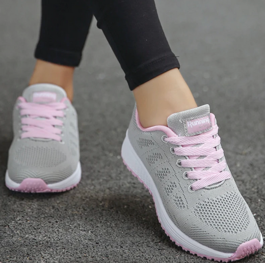 Damskie buty sportowe sneakersy z oddychającej siateczki – lekkie obuwie do biegania, spacerów i na co dzień