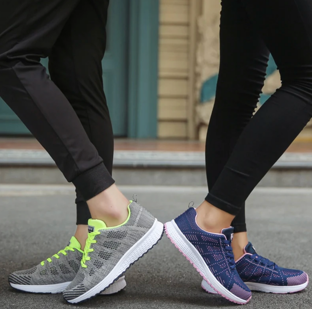 Damskie buty sportowe sneakersy z oddychającej siateczki – lekkie obuwie do biegania, spacerów i na co dzień