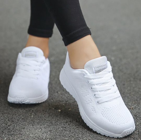 Damskie buty sportowe sneakersy z oddychającej siateczki – lekkie obuwie do biegania, spacerów i na co dzień