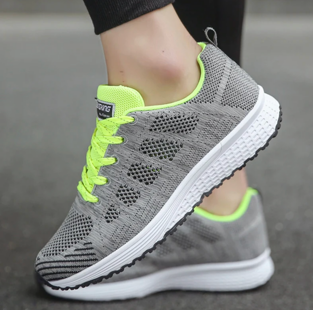 Damskie buty sportowe sneakersy z oddychającej siateczki – lekkie obuwie do biegania, spacerów i na co dzień