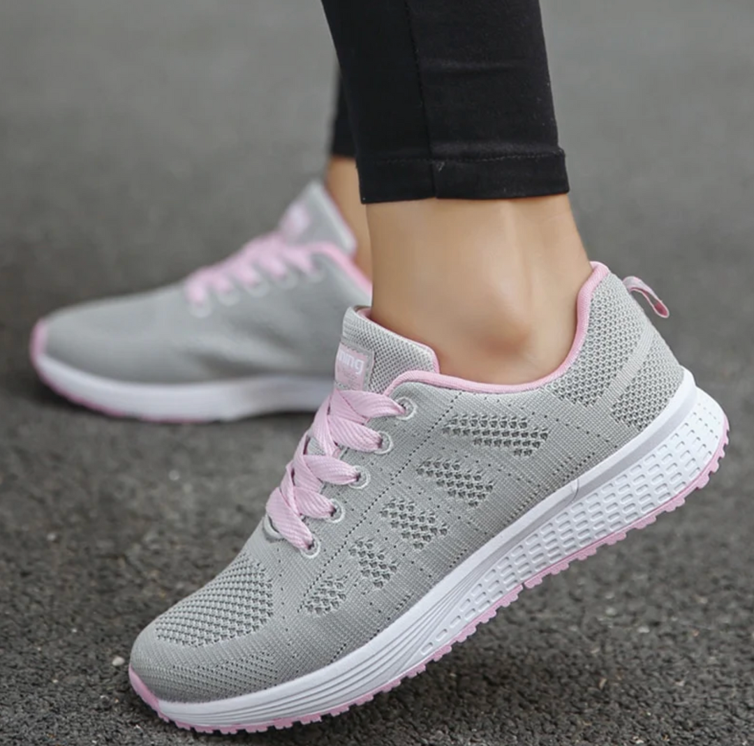 Damskie buty sportowe sneakersy z oddychającej siateczki – lekkie obuwie do biegania, spacerów i na co dzień