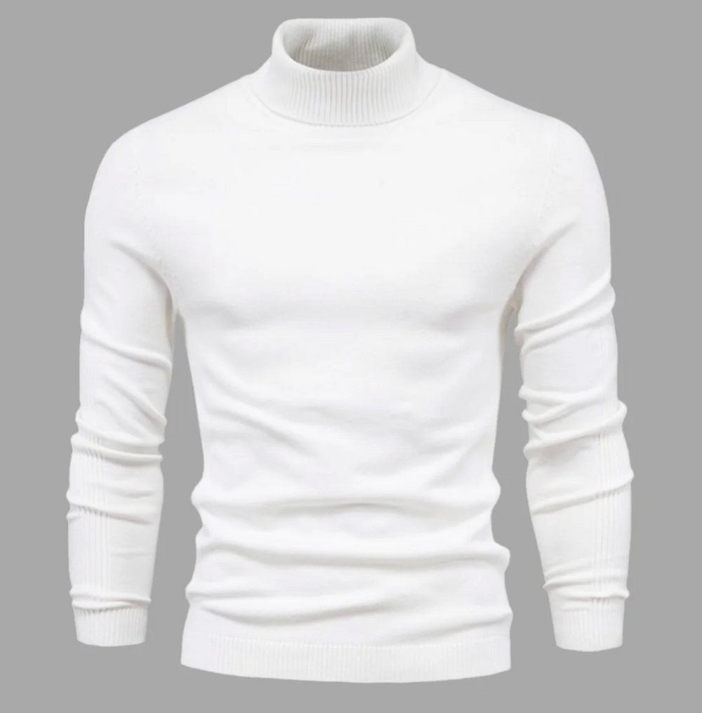 Męski golf bawełniany – elegancki sweter z długim rękawem na jesień i zimę