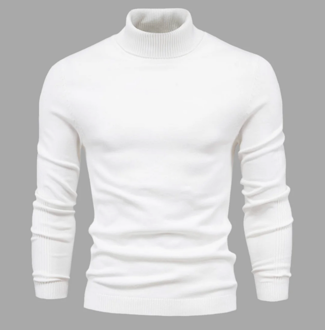 Męski golf bawełniany – elegancki sweter z długim rękawem na jesień i zimę