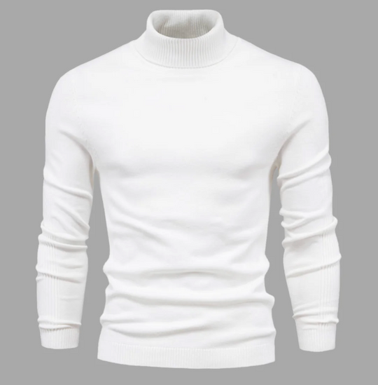 Męski golf bawełniany – elegancki sweter z długim rękawem na jesień i zimę