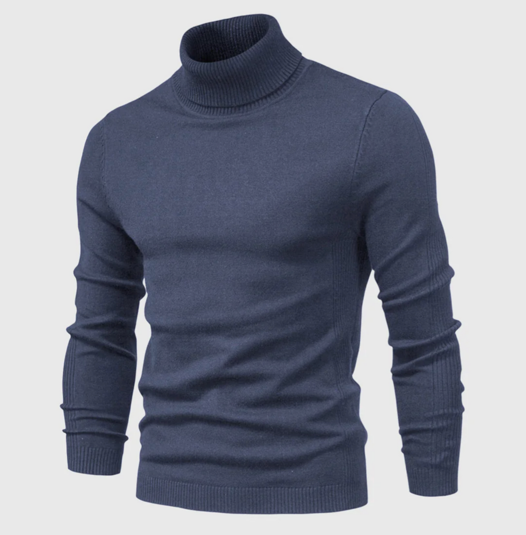 Męski golf bawełniany – elegancki sweter z długim rękawem na jesień i zimę