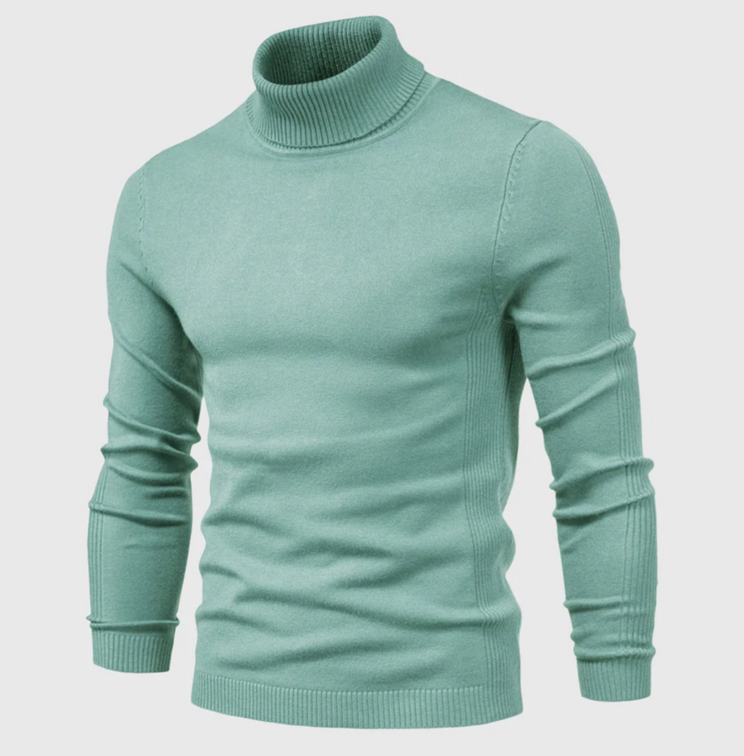 Męski golf bawełniany – elegancki sweter z długim rękawem na jesień i zimę
