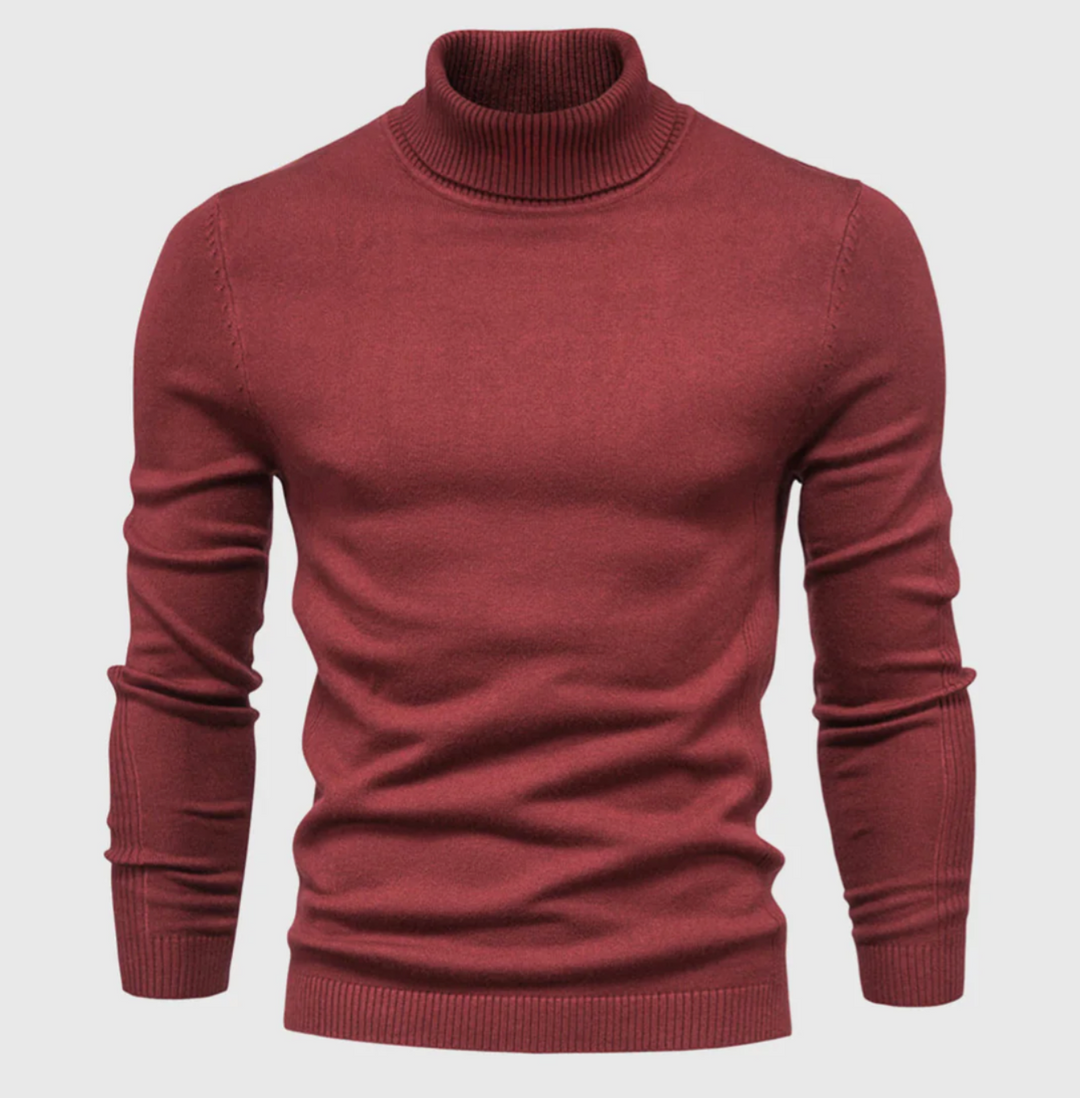 Męski golf bawełniany – elegancki sweter z długim rękawem na jesień i zimę