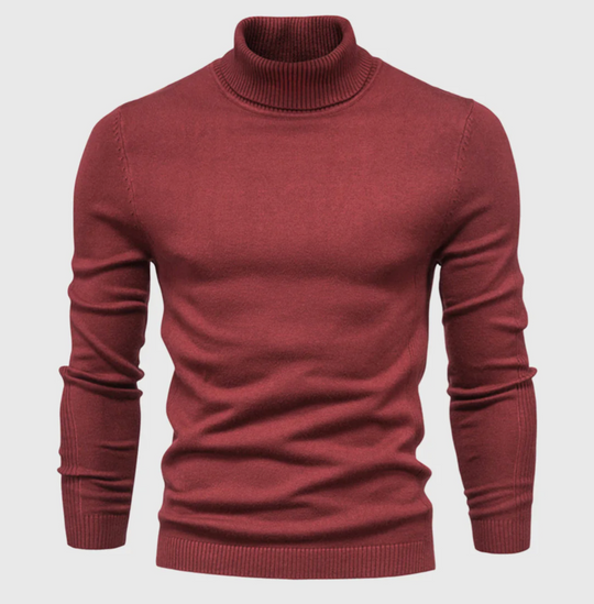 Męski golf bawełniany – elegancki sweter z długim rękawem na jesień i zimę