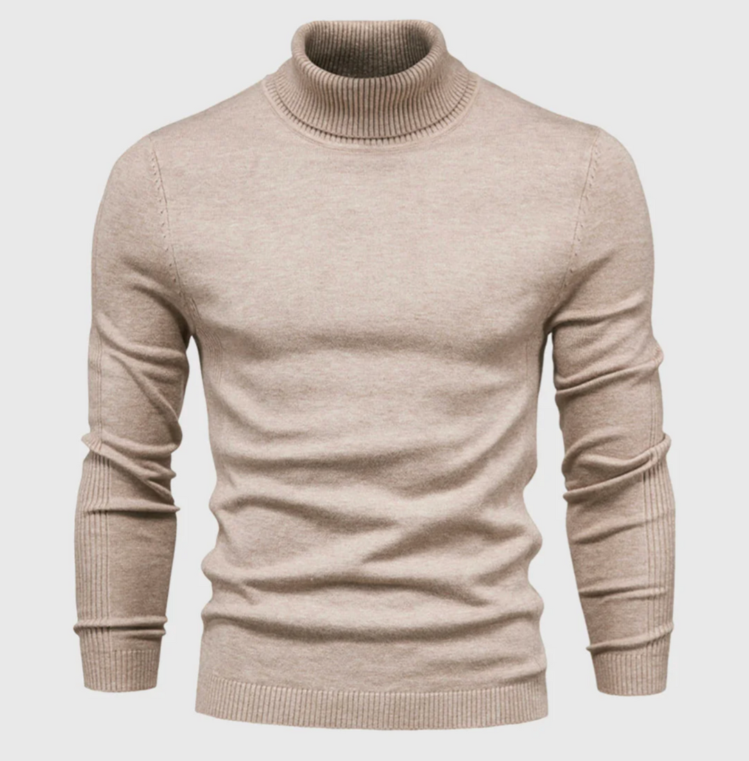Męski golf bawełniany – elegancki sweter z długim rękawem na jesień i zimę