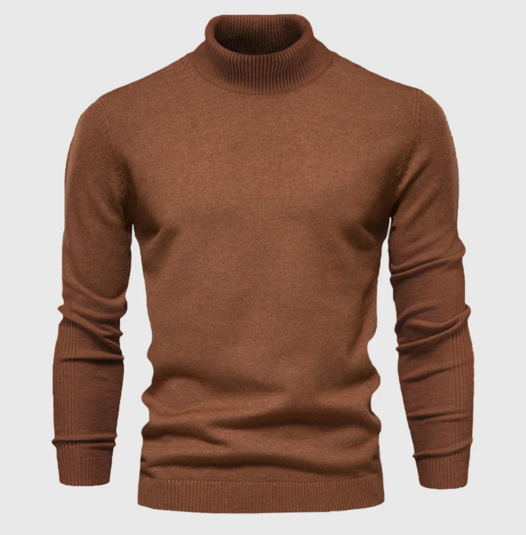Męski golf bawełniany – elegancki sweter z długim rękawem na jesień i zimę