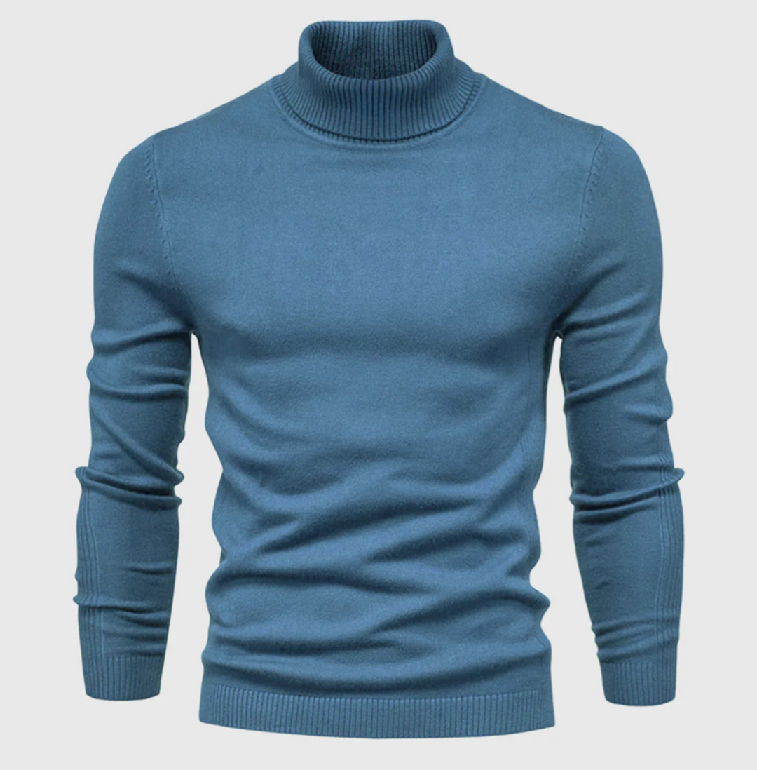 Męski golf bawełniany – elegancki sweter z długim rękawem na jesień i zimę