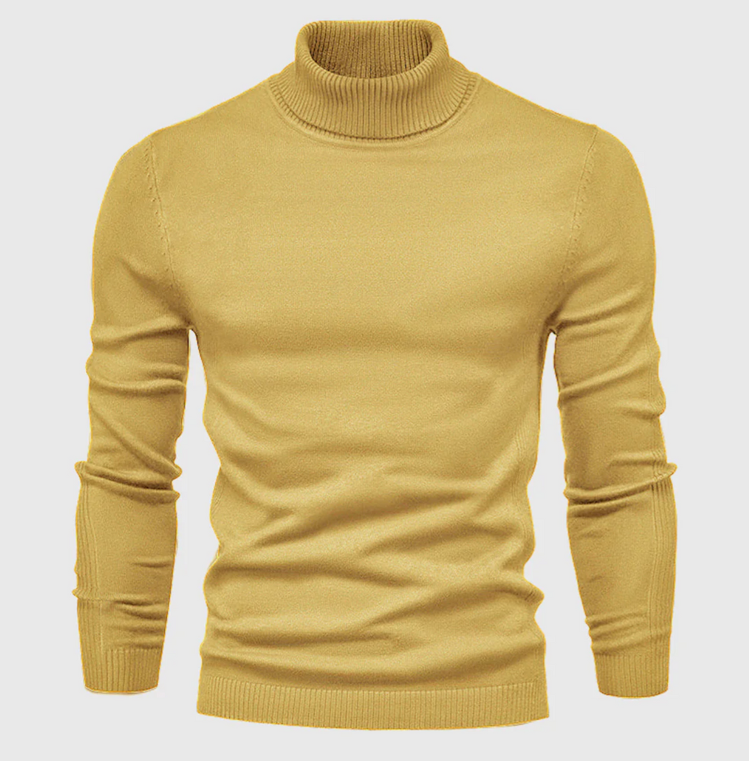 Męski golf bawełniany – elegancki sweter z długim rękawem na jesień i zimę