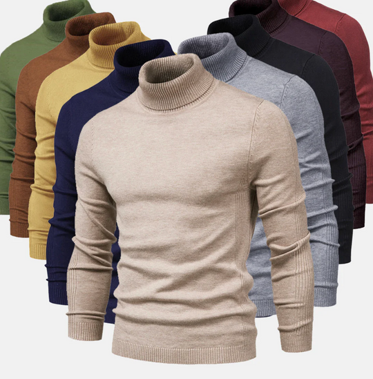 Męski golf bawełniany – elegancki sweter z długim rękawem na jesień i zimę