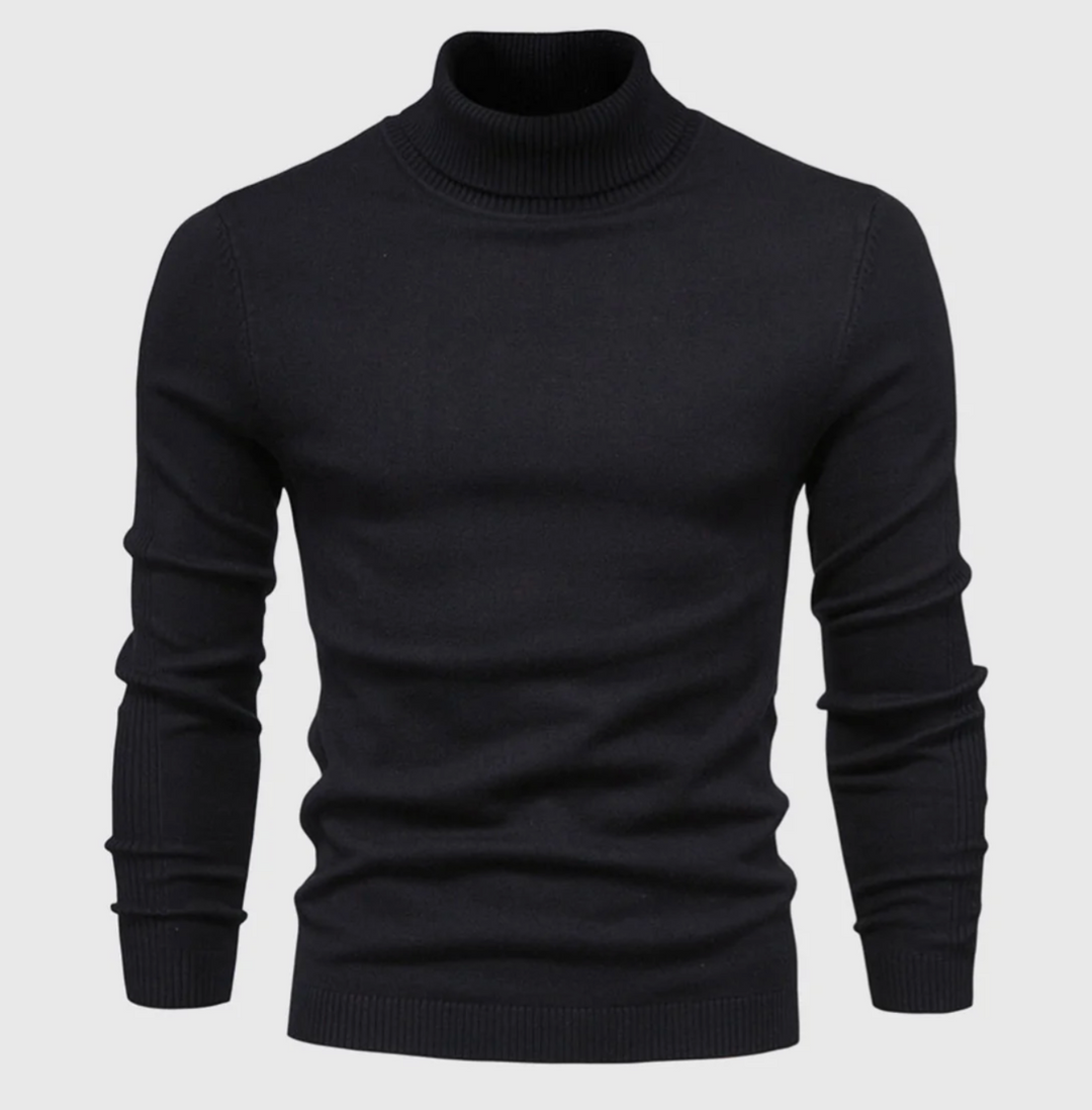Męski golf bawełniany – elegancki sweter z długim rękawem na jesień i zimę