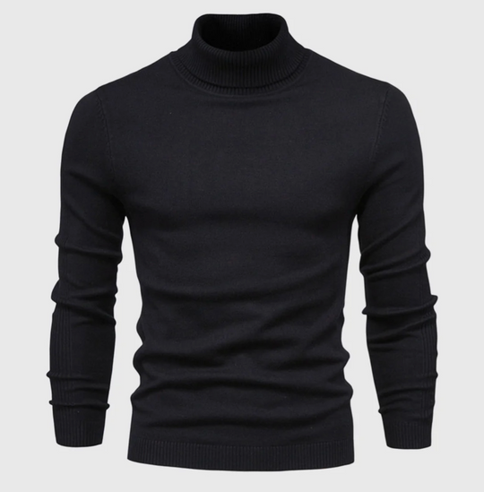 Męski golf bawełniany – elegancki sweter z długim rękawem na jesień i zimę