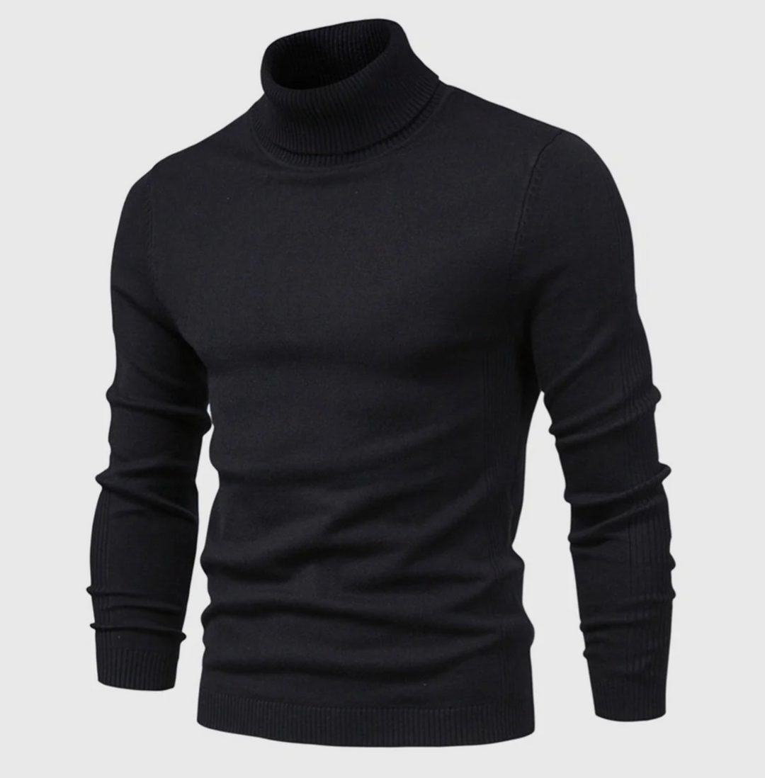 Męski golf bawełniany – elegancki sweter z długim rękawem na jesień i zimę