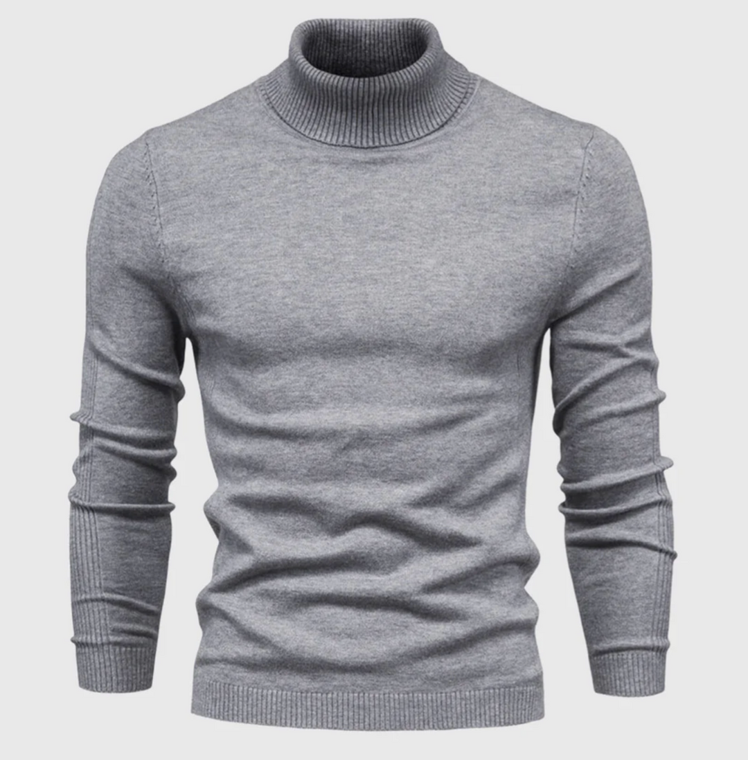 Męski golf bawełniany – elegancki sweter z długim rękawem na jesień i zimę