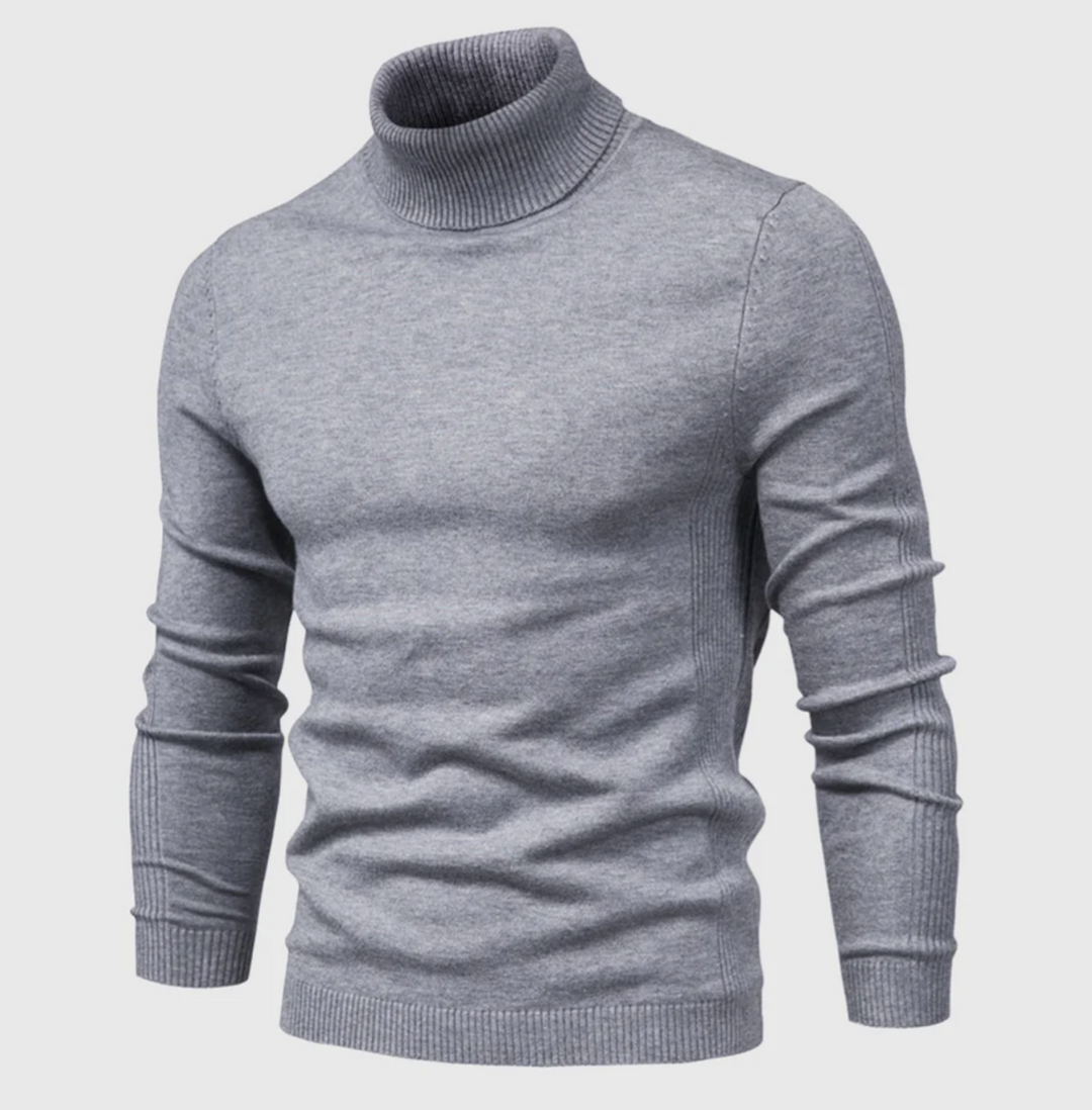 Męski golf bawełniany – elegancki sweter z długim rękawem na jesień i zimę
