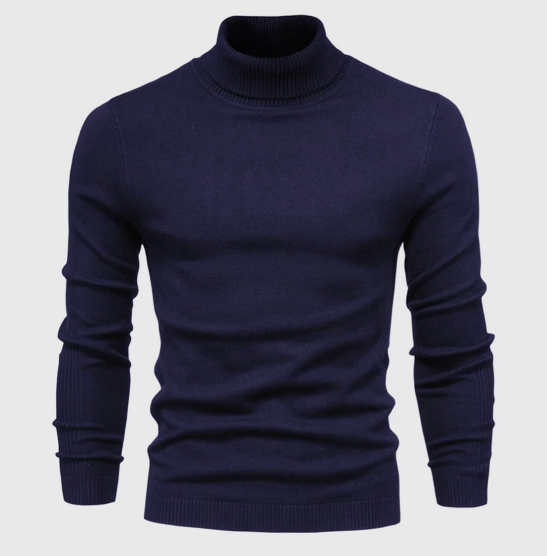 Męski golf bawełniany – elegancki sweter z długim rękawem na jesień i zimę
