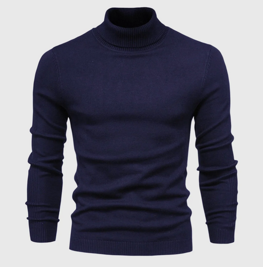 Męski golf bawełniany – elegancki sweter z długim rękawem na jesień i zimę