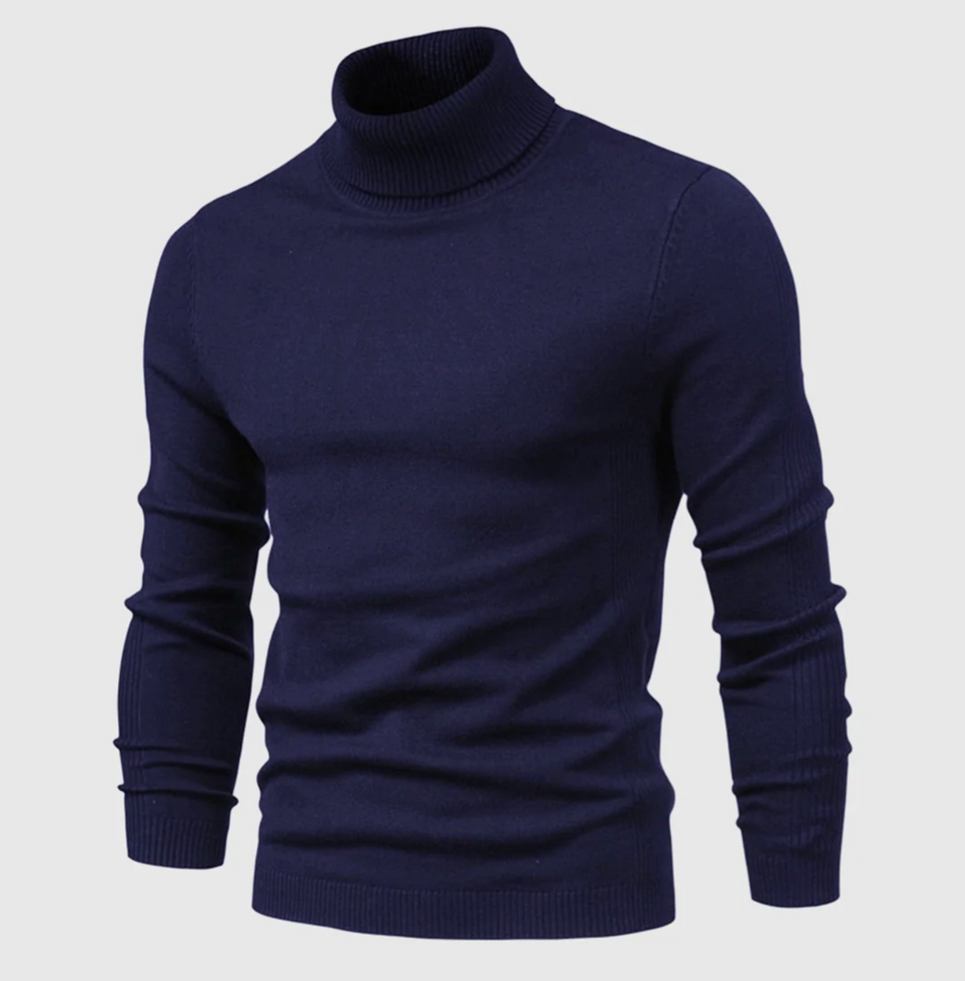 Męski golf bawełniany – elegancki sweter z długim rękawem na jesień i zimę