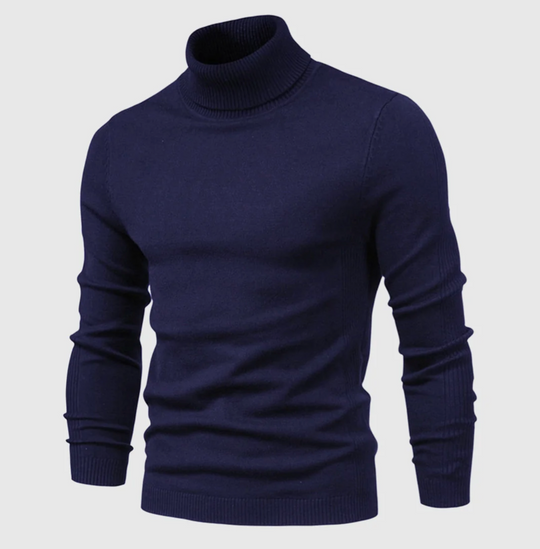 Męski golf bawełniany – elegancki sweter z długim rękawem na jesień i zimę