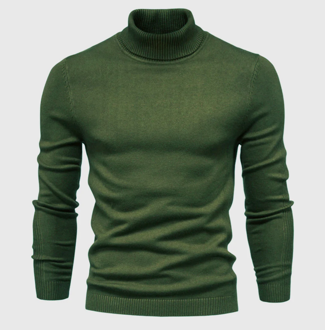 Męski golf bawełniany – elegancki sweter z długim rękawem na jesień i zimę