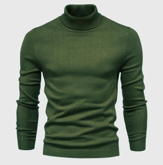Męski golf bawełniany – elegancki sweter z długim rękawem na jesień i zimę