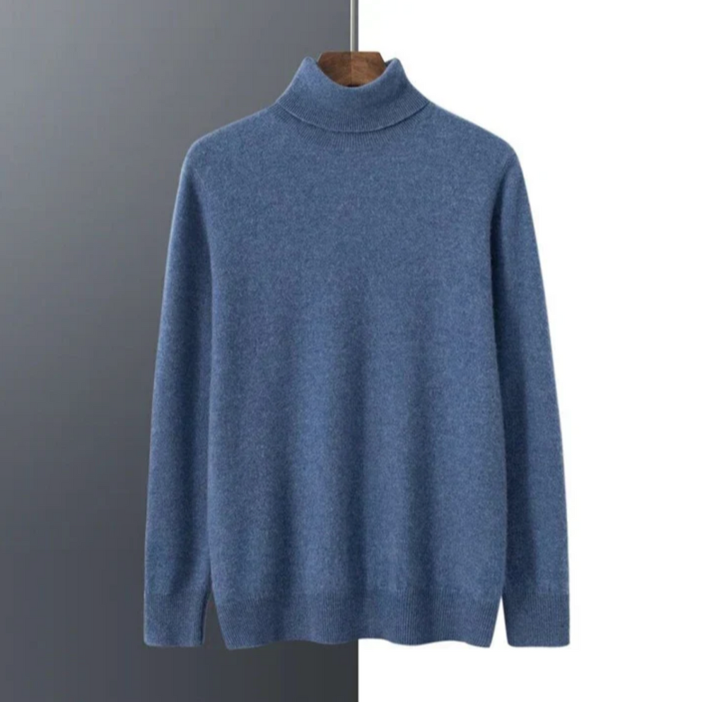 Męski golf kaszmirowy premium – elegancki sweter z miękkiej dzianiny na jesień i zimę