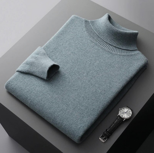 Męski golf kaszmirowy premium – elegancki sweter z miękkiej dzianiny na jesień i zimę