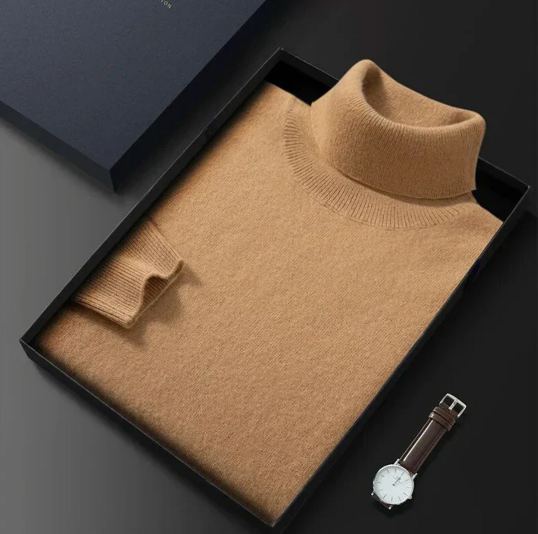 Męski golf kaszmirowy premium – elegancki sweter z miękkiej dzianiny na jesień i zimę