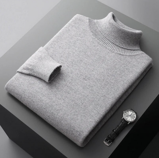 Męski golf kaszmirowy premium – elegancki sweter z miękkiej dzianiny na jesień i zimę