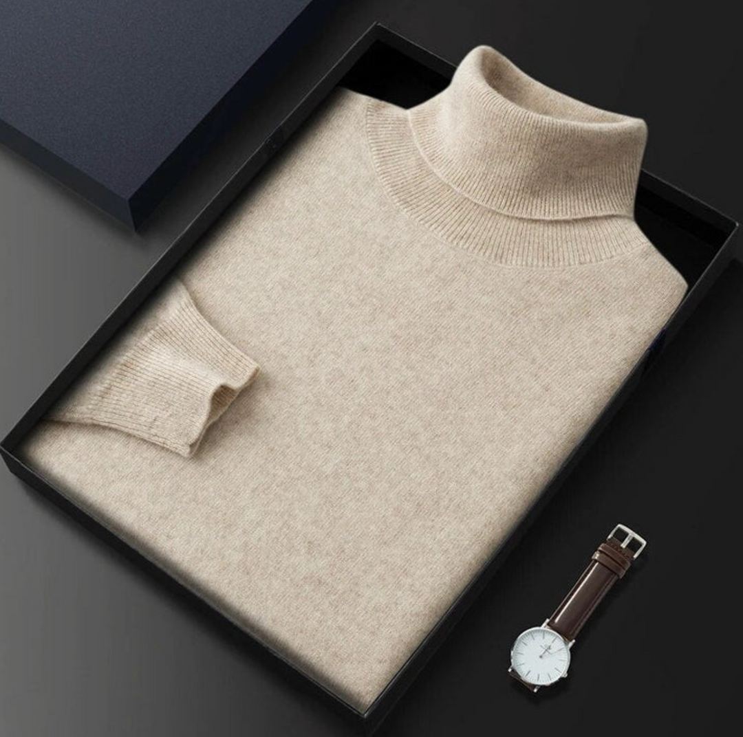 Męski golf kaszmirowy premium – elegancki sweter z miękkiej dzianiny na jesień i zimę