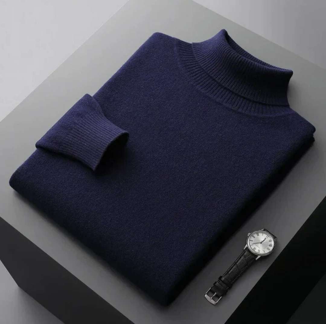 Męski golf kaszmirowy premium – elegancki sweter z miękkiej dzianiny na jesień i zimę