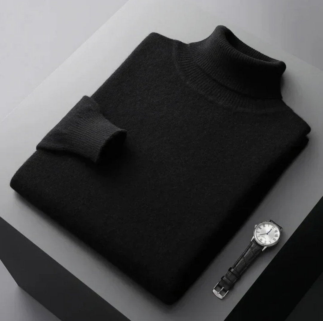 Męski golf kaszmirowy premium – elegancki sweter z miękkiej dzianiny na jesień i zimę