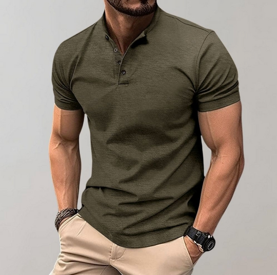 Męska koszulka polo slim fit – elegancki T-shirt z kołnierzykiem na co dzień i do pracy