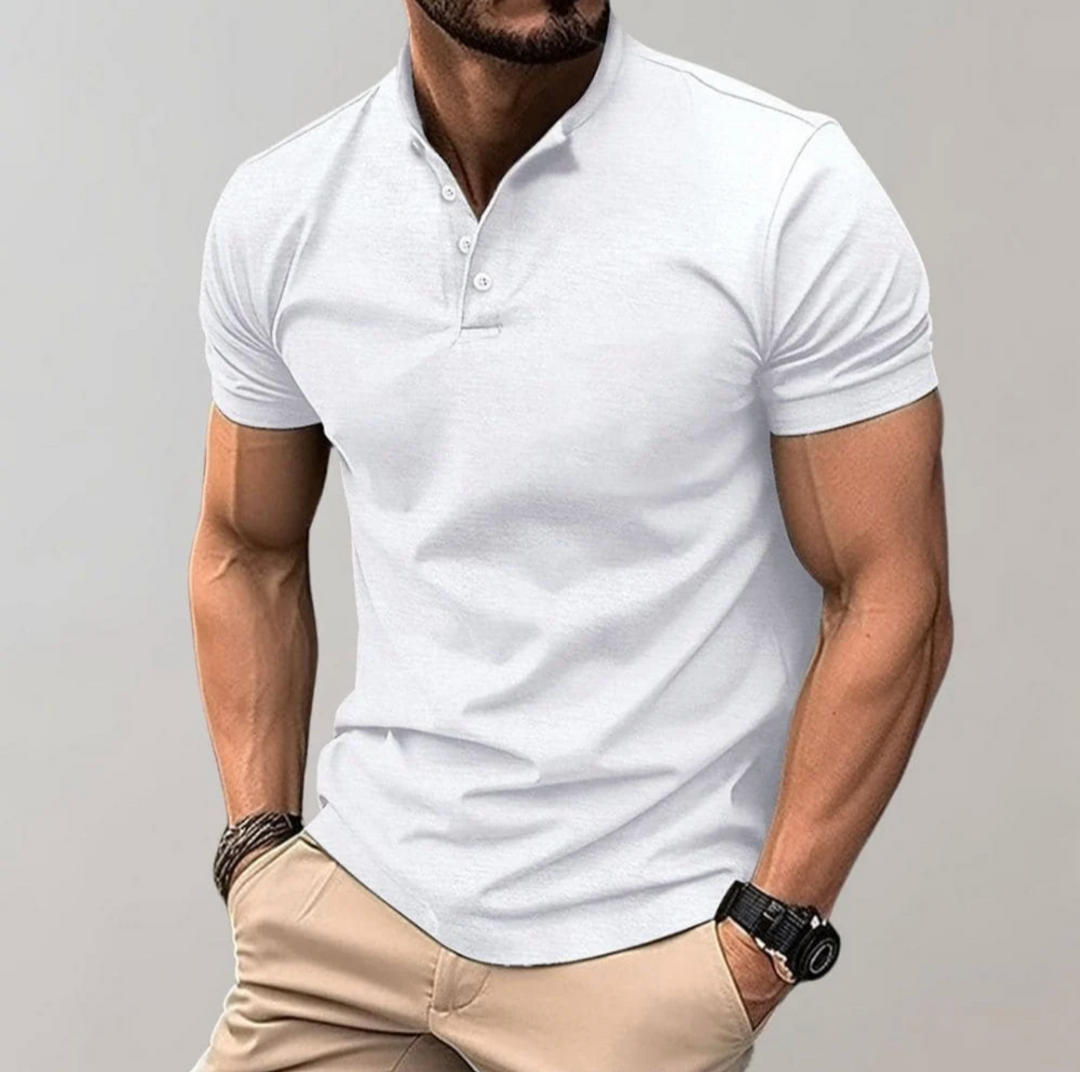 Męska koszulka polo slim fit – elegancki T-shirt z kołnierzykiem na co dzień i do pracy