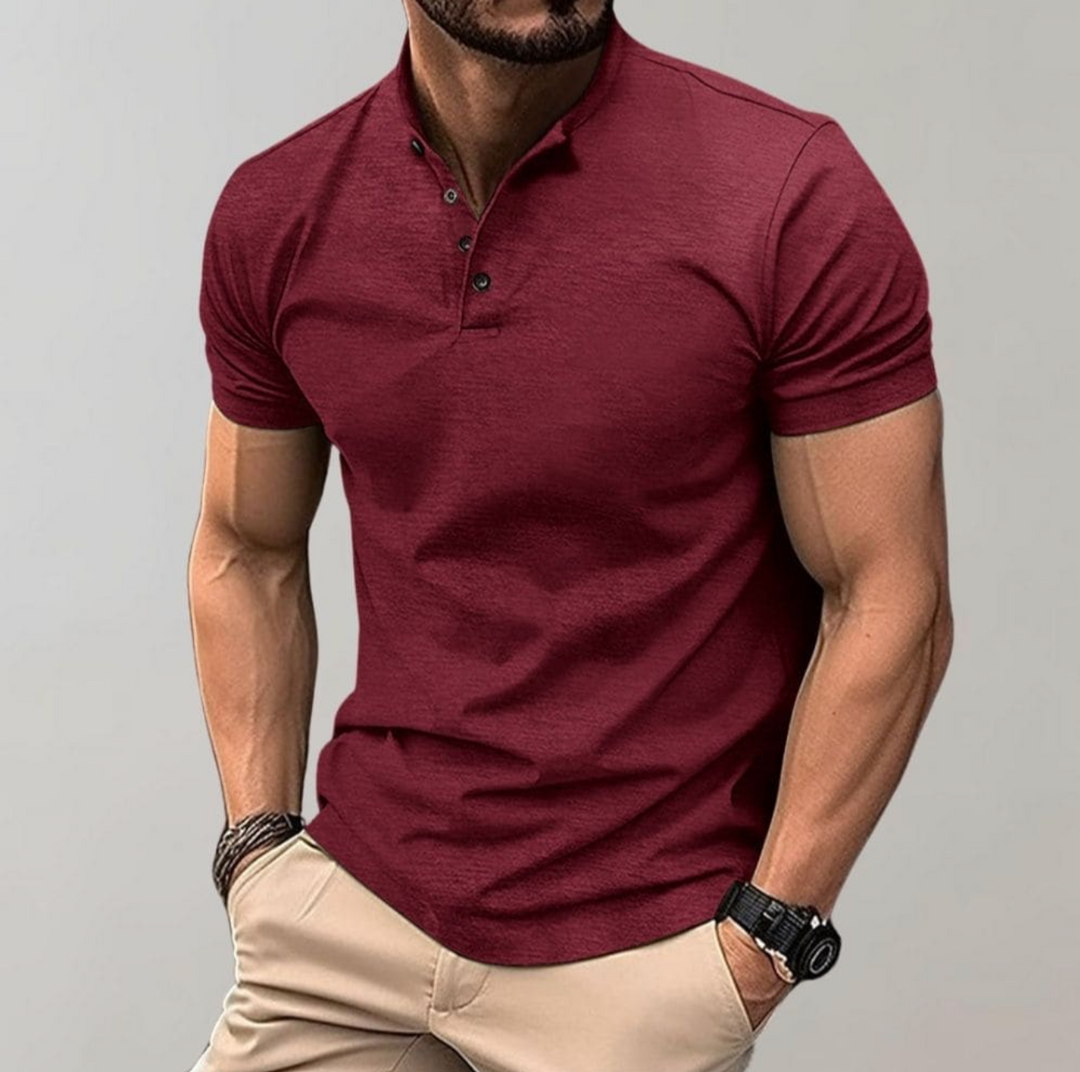 Męska koszulka polo slim fit – elegancki T-shirt z kołnierzykiem na co dzień i do pracy