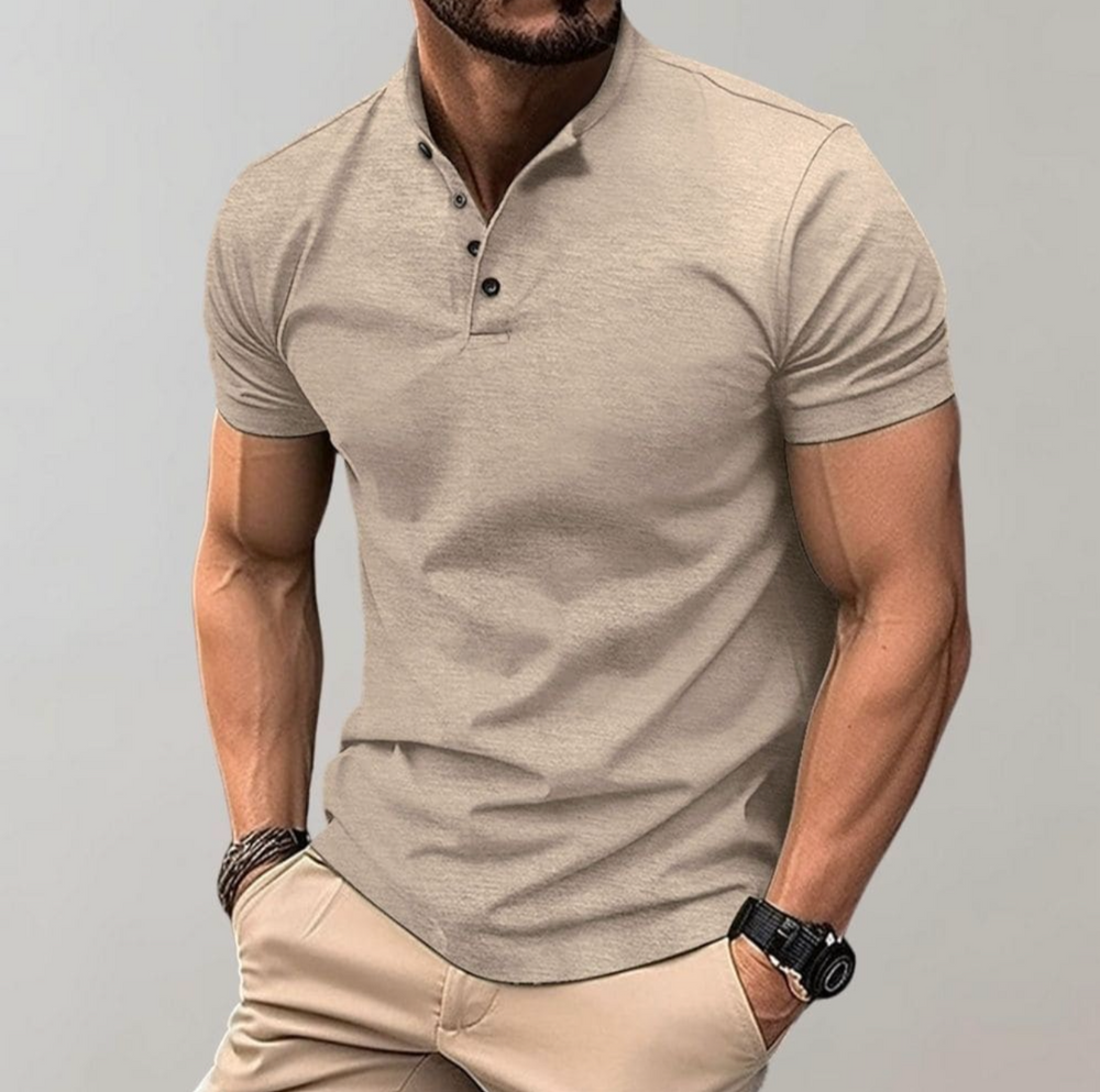 Męska koszulka polo slim fit – elegancki T-shirt z kołnierzykiem na co dzień i do pracy