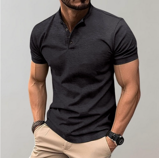 Męska koszulka polo slim fit – elegancki T-shirt z kołnierzykiem na co dzień i do pracy