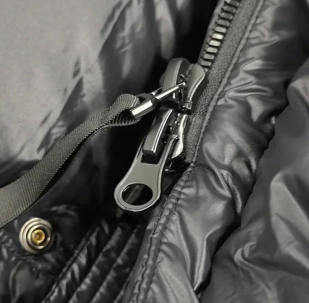 Damski długi płaszcz puchowy zimowy z kapturem – ciepła kurtka outdoor