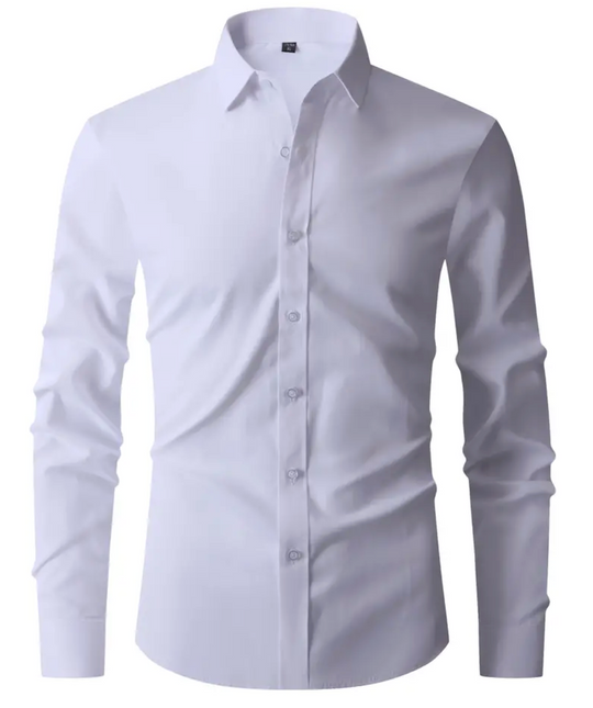 Męska koszula elegancka slim fit z długim rękawem – klasyczna koszula wizytowa i casual