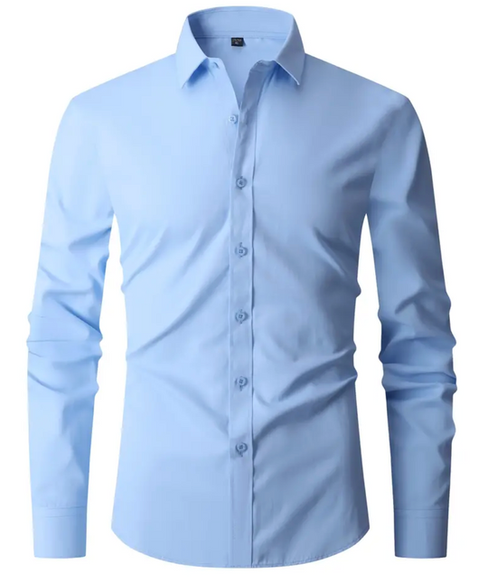 Męska koszula elegancka slim fit z długim rękawem – klasyczna koszula wizytowa i casual