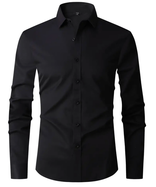 Męska koszula elegancka slim fit z długim rękawem – klasyczna koszula wizytowa i casual