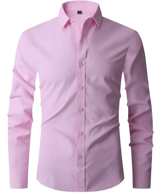 Męska koszula elegancka slim fit z długim rękawem – klasyczna koszula wizytowa i casual