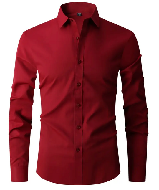 Męska koszula elegancka slim fit z długim rękawem – klasyczna koszula wizytowa i casual