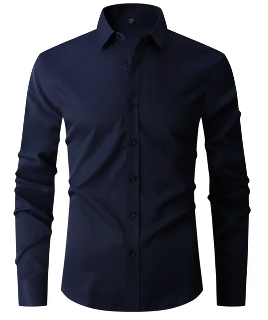 Męska koszula elegancka slim fit z długim rękawem – klasyczna koszula wizytowa i casual