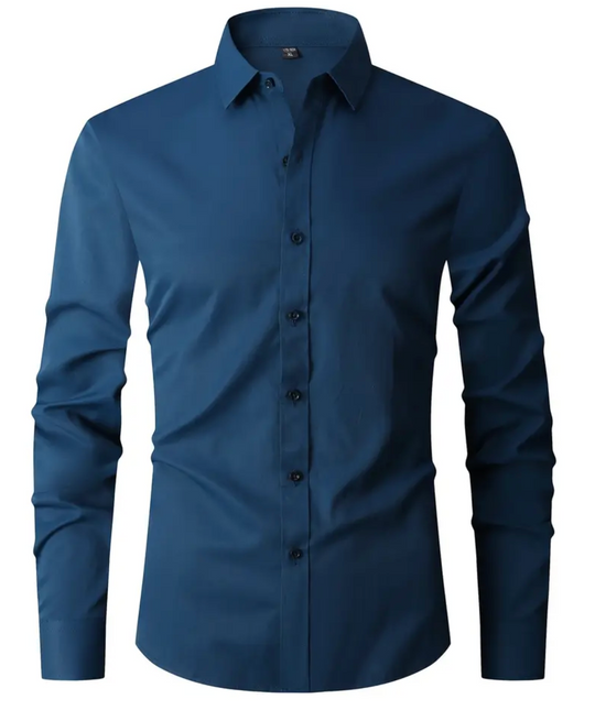 Męska koszula elegancka slim fit z długim rękawem – klasyczna koszula wizytowa i casual