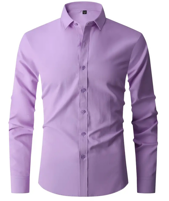 Męska koszula elegancka slim fit z długim rękawem – klasyczna koszula wizytowa i casual