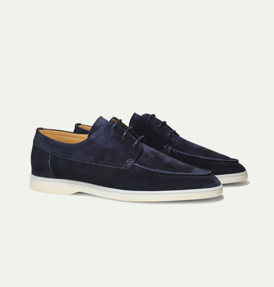 Męskie półbuty zamszowe casual – eleganckie buty sznurowane na co dzień i smart casual